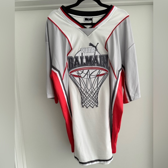 Balmain x Puma White and Red Jersey